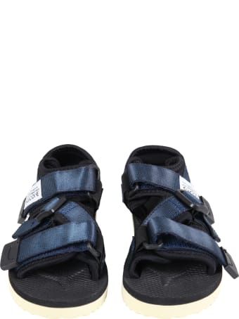 SUICOKE Blue "kisee " Sandals For Kids With Logo