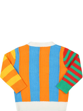 Stella McCartney Kids Multicolor Sweater For Babykids With Patch Logo