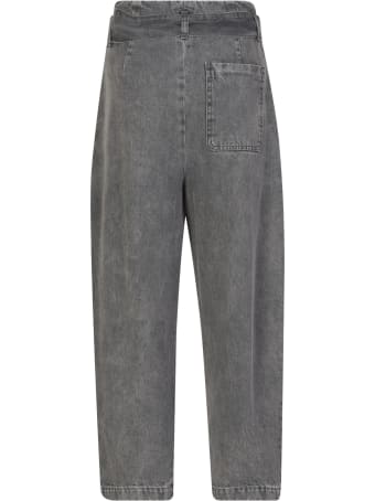 WANDERING High Waist Cropped Jeans