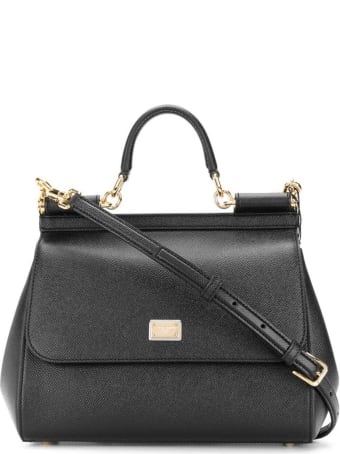 Dolce & Gabbana Sicily Dauphine Leather Handbag