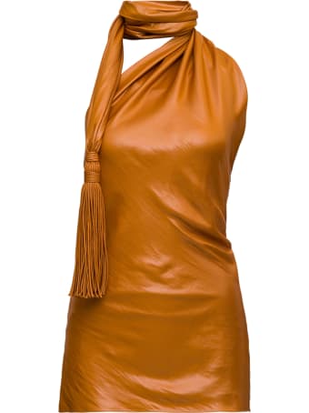 Bottega Veneta One Shoulder High Neck Top