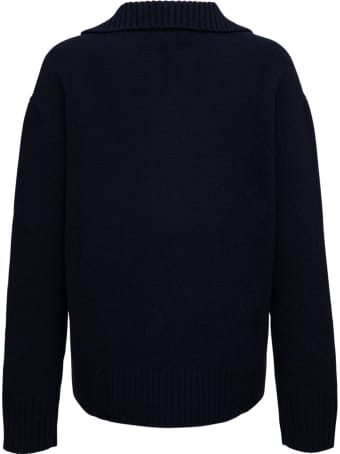The Seafarer Bonnie Wool And Cashmere Blue Sweatshirt