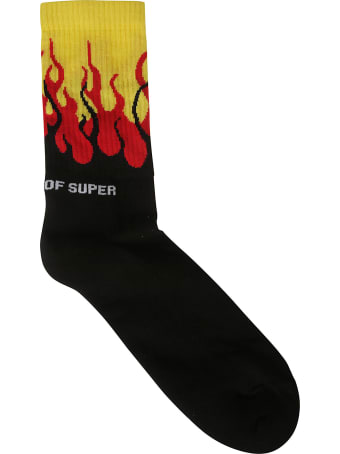 Vision of Super Ribbed Flame Socks