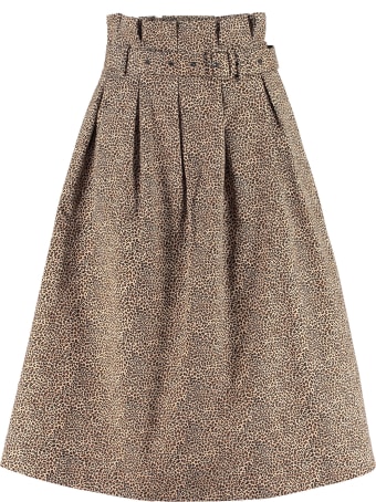 Shrimps Finlay Leopard Print Skirt