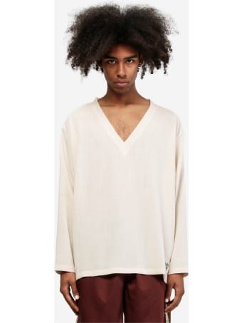South2 West8 Side Slit V Neck Longsleeve
