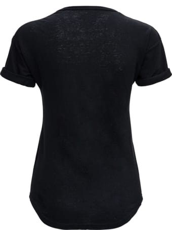 Isabel Marant Étoile Black Linen T-shirt With Logo