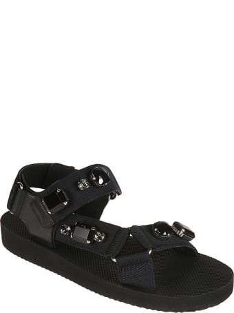 Car Shoe Crystal Embellished Flat Sandals