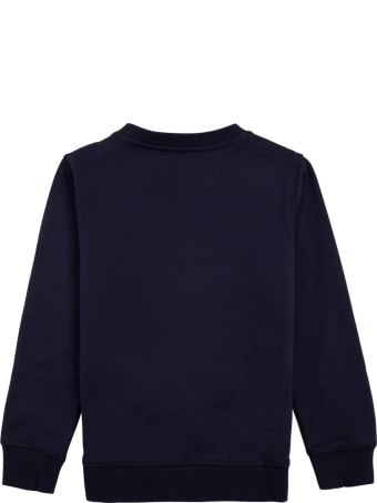 Kenzo Kids Blue Cotton Sweatshirt With Logo