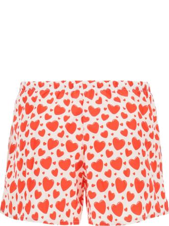 YES I AM Red Hearts Print Swim Shorts