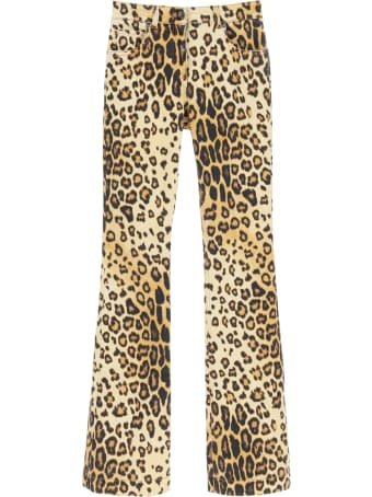 Etro Leopard Print Flared Jeans