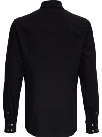 Dolce & Gabbana Black Cotton Shirt With Logo