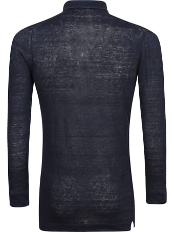 Eddy Monetti Linen Long Sleeve Polo Shirt