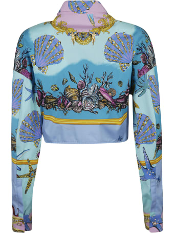 Versace Cropped Length Printed Shirt