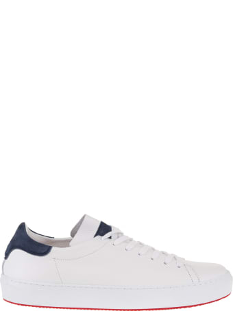 Andrea Ventura Man White And Navy Blue Giannutri Sneakers