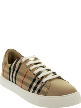 Burberry Albridge L - Trainer With Vintage Check Pattern And Leather Inserts