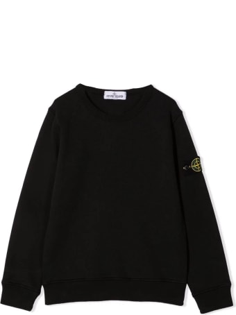 Stone Island Black Cotton Sweater