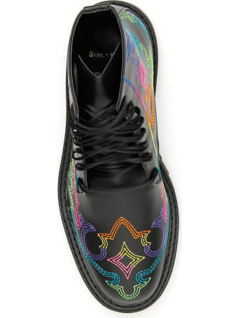 Dawni Western Rainbow Combat Boots