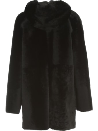 DRM Hooded Shearling Coat