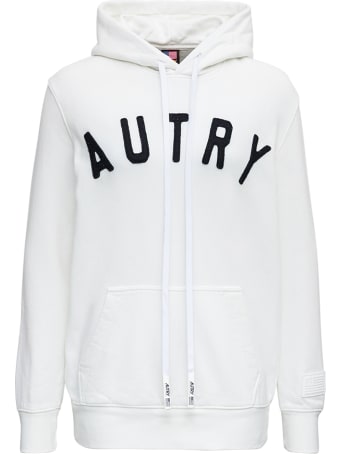 Autry White Cotton Hoodie With Logo