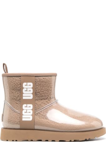 UGG Classic Boots In Beige Pvc With Logo