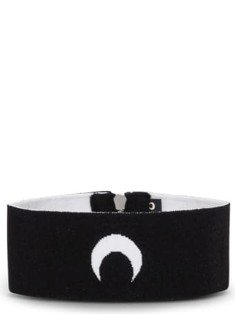 Marine Serre Moon Collar In Balck Stretch Knit