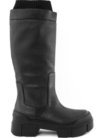 Vic Matié High Boot In Black Leather