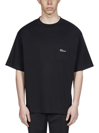 Drôle de Monsieur Logo Chest-pocket Cotton T-shirt