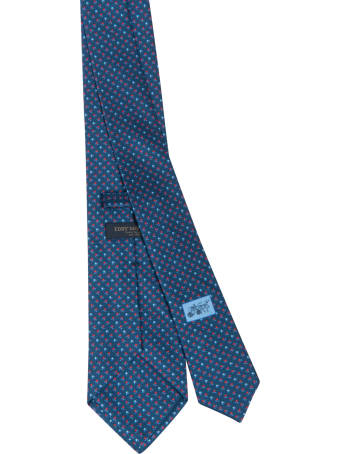 Eddy Monetti Flower Motif Print Neck Tie