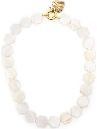 Timeless Pearly Mother-of-pearl Flower Necklace