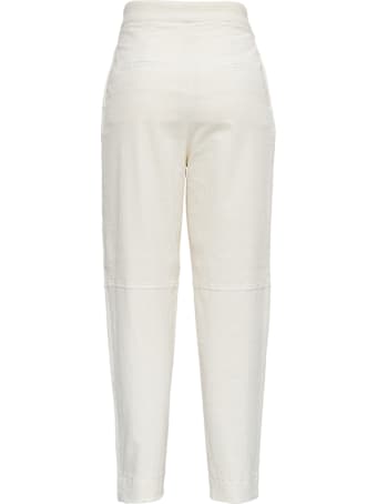 Antonelli Titano White Velvet Trousers