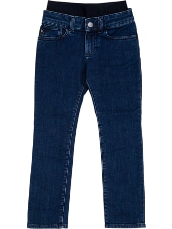 Emporio Armani Blue Denim Jeans With Elastic Waist