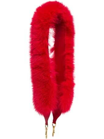 Kate Cate Red Fur Shoulder Strap