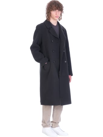 Massimo Alba Daimler Coat In Black Wool