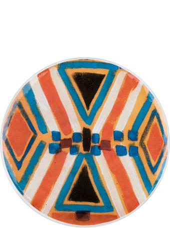 Le Botteghe su Gologone Plates White Murano Glass Colores 19 + 25 + 28 Cm