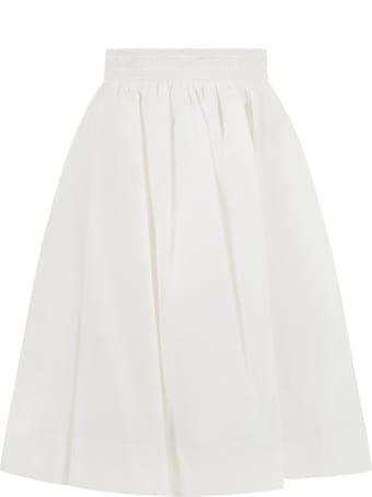 Fendi White Skirt For Girl With Double Ff