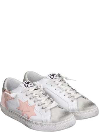 2Star Sneakers In White Suede And Leather