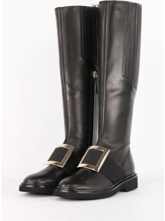 Roger Vivier Viv Ranger Black Boots