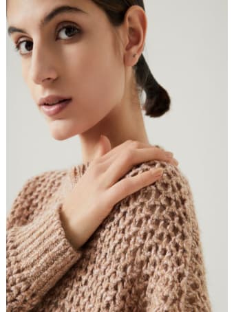 Brunello Cucinelli Wool Blend Sweater With Lurex Inserts