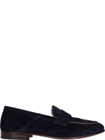 Marc Ellis Loafers In Blue Suede