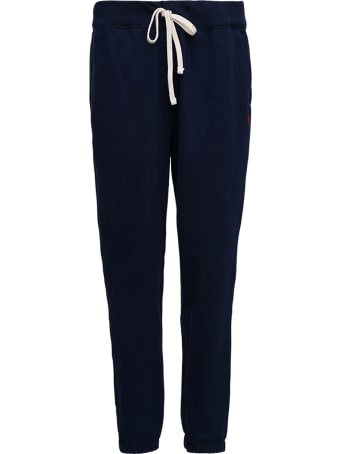 Polo Ralph Lauren Blue Cotton Blend Jogger With Drawstring