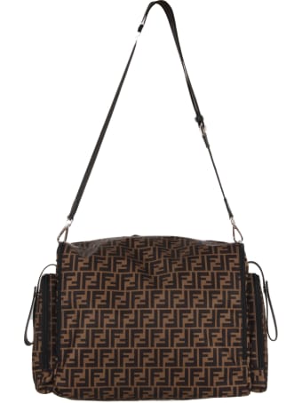 Fendi Brown Changing Bag With Double Ff For Baby Boy