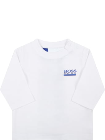 Hugo Boss White T-shirt For Baby Boy With Logo