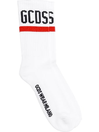 GCDS Socks In White Cotton