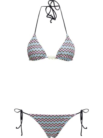 M Missoni Geometric Printed Bikini In Synthetic Jersey