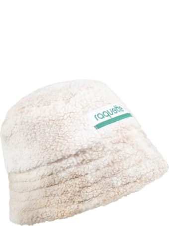 Raquette Beige Bucket Hat For Kids With Logo