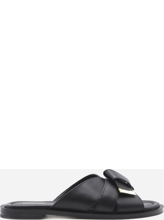 MICHAEL Michael Kors Addison Leather Slides Sandals