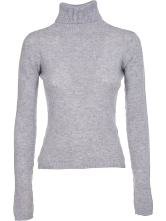 Pink Memories Grey Cashmere Turtleneck