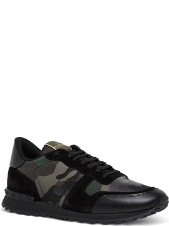 Valentino Garavani Rockrunner Camouflage Noir Sneakers