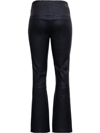 ARMA Flared Black Leather Pants