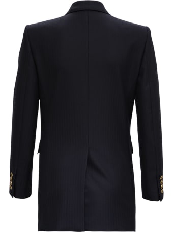 Saint Laurent Double-breasted Blazer In Wool Twill